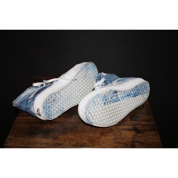 VANS High Top Sneakers Splatter Paint Blue Women’s Size 9 WORN ONCE - Picture 5 of 6